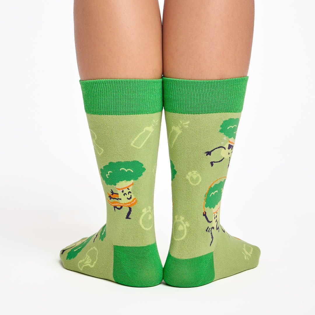 Calcetines divertidos de algodón, media - caña. BROCOLI "sin costuras" - Kylie Crazy