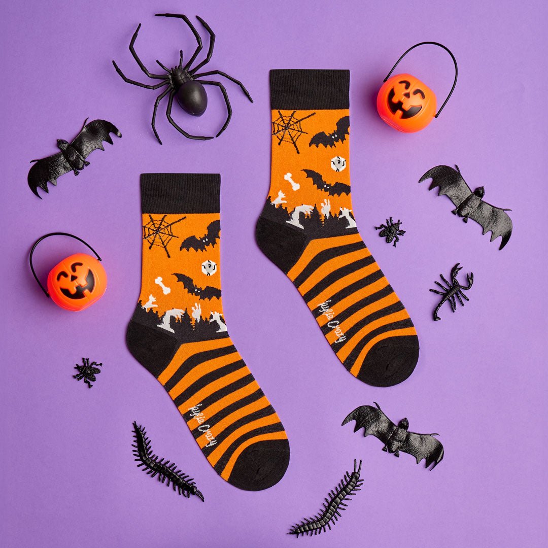 Calcetines divertidos de algodón MURCIÉLADOS HALLOWEEN-Kylie Crazy