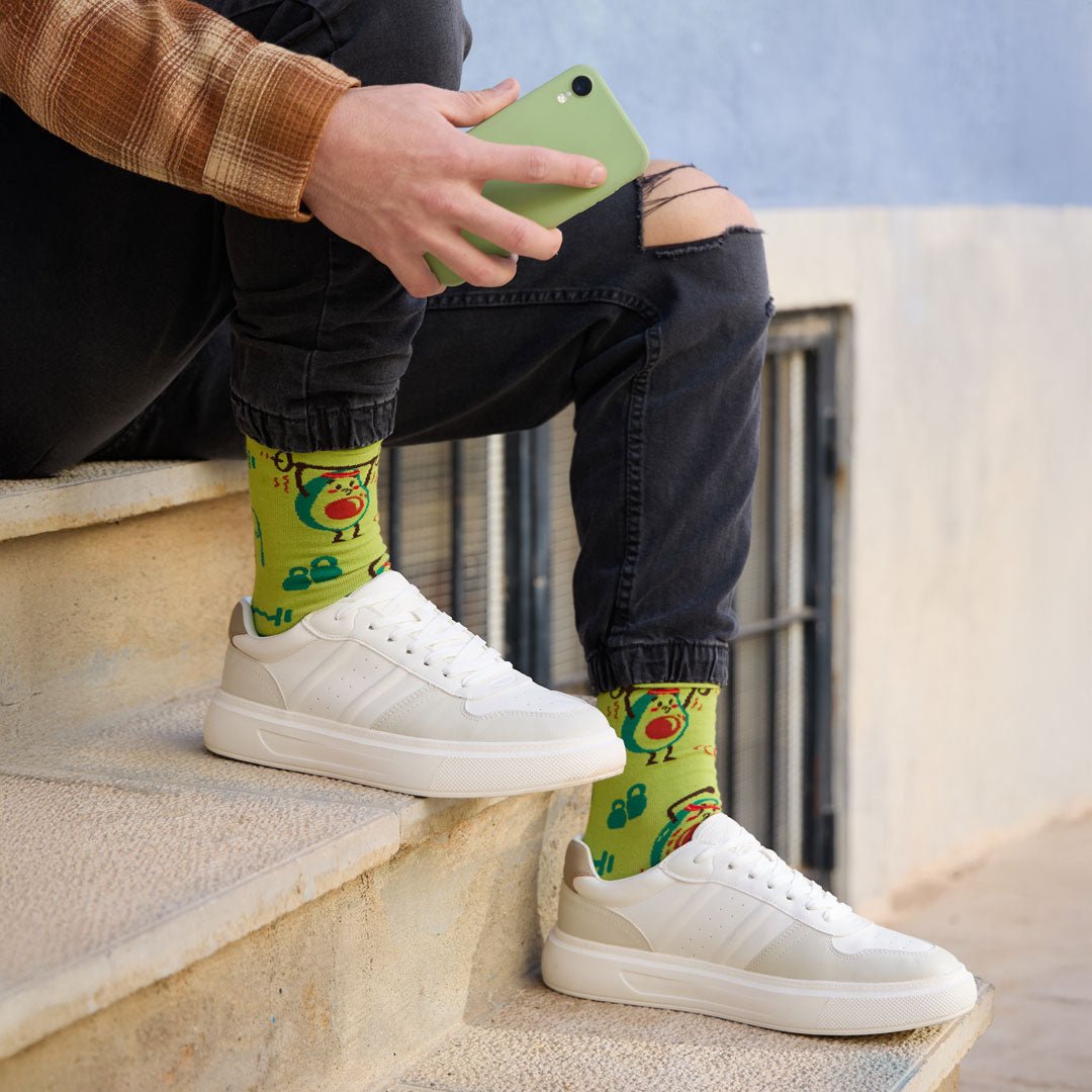 Calcetines divertidos de algodón "sin costuras" AGUACATE DEPORTIVO - Kylie Crazy