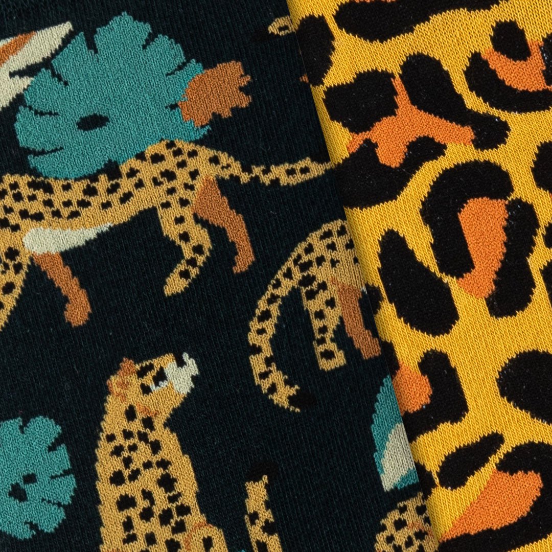 Calcetines divertidos de algodón "sin costuras". LEOPARDO - Kylie Crazy
