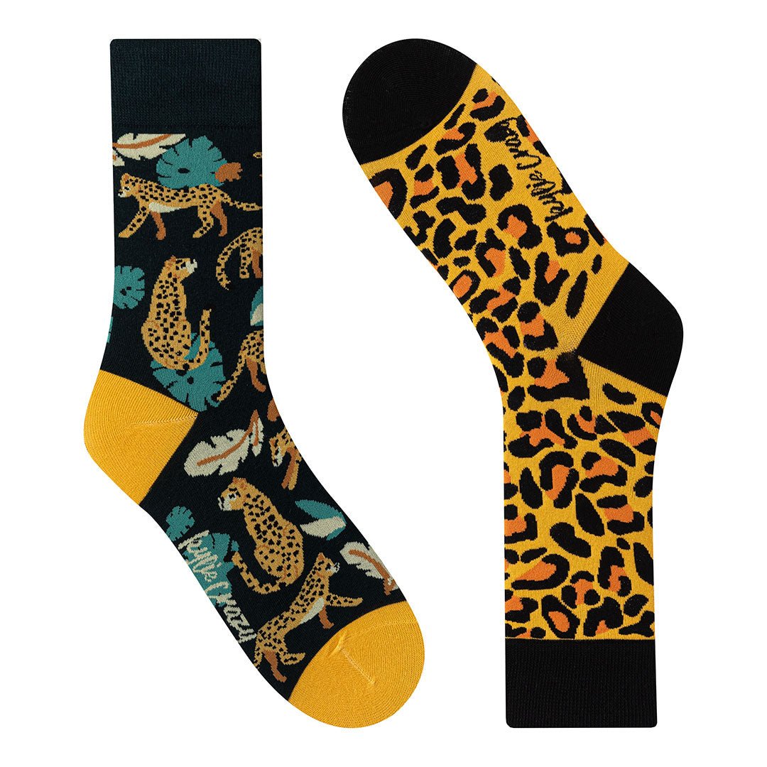 Calcetines divertidos de algodón "sin costuras". LEOPARDO - Kylie Crazy