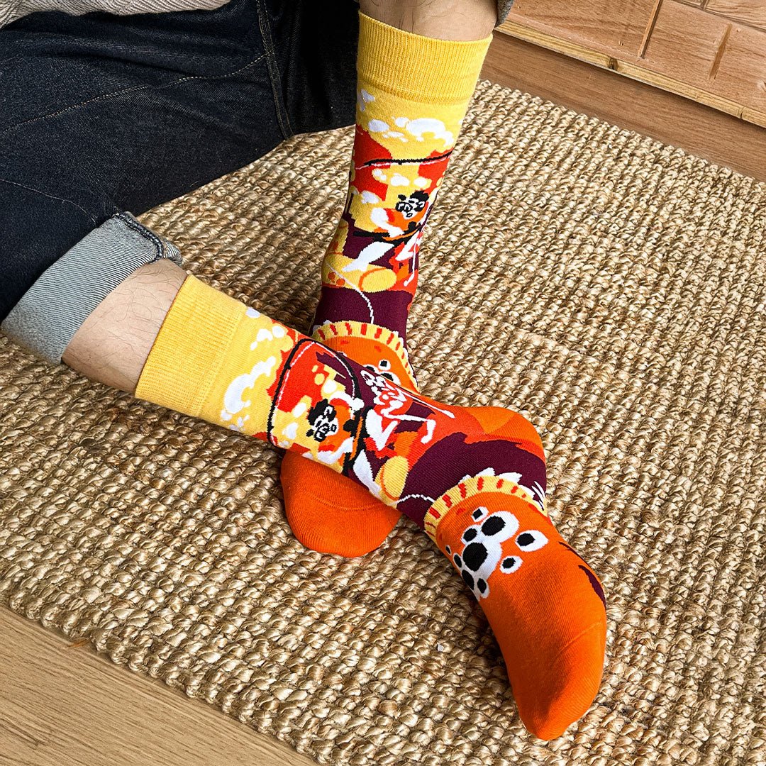 Calcetines divertidos de algodón "sin costuras". MONSTRUO NUCLEAR - Kylie Crazy