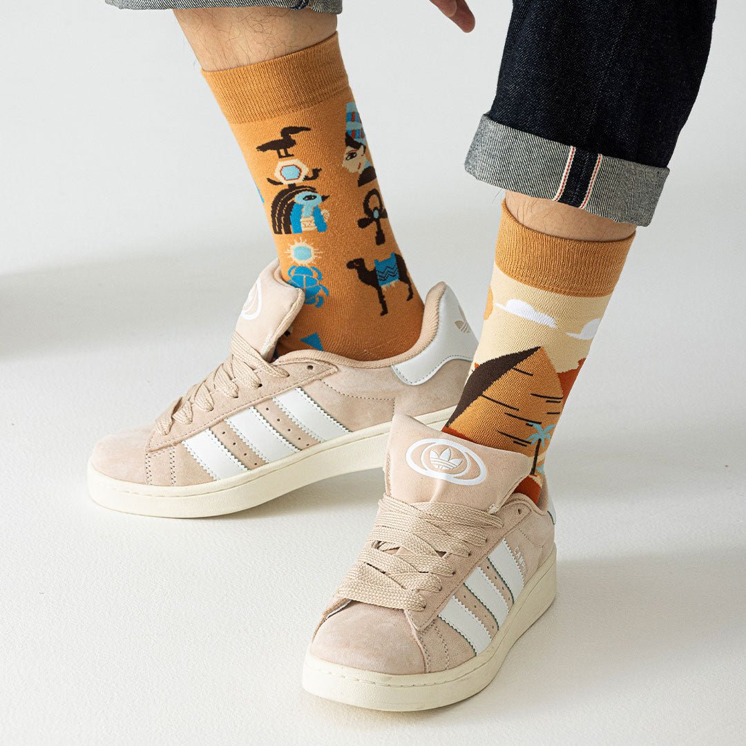 Calcetines divertidos de algodón "sin costuras". PIRAMIDES - Kylie Crazy