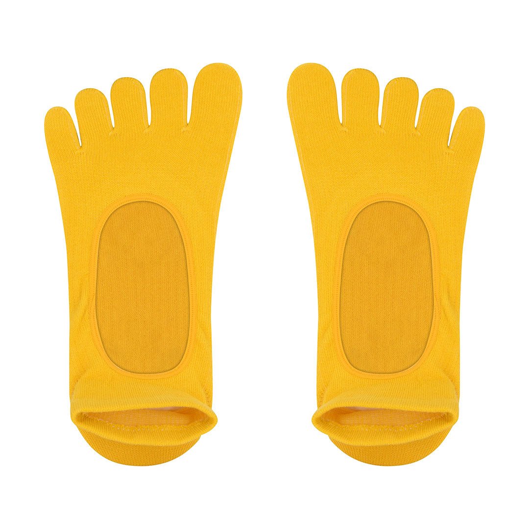 Calcetines de Yoga con dedos para danza, yoga y deporte. Color Amarillo.-Kylie Crazy