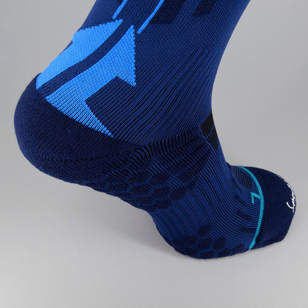 Calceta de football azul para hombre con distintos acolchados técnicos y ajustes sin costuras.-Kylie Crazy