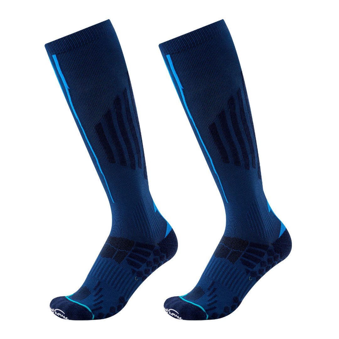 Calceta de football azul para hombre con distintos acolchados técnicos y ajustes sin costuras.-Kylie Crazy