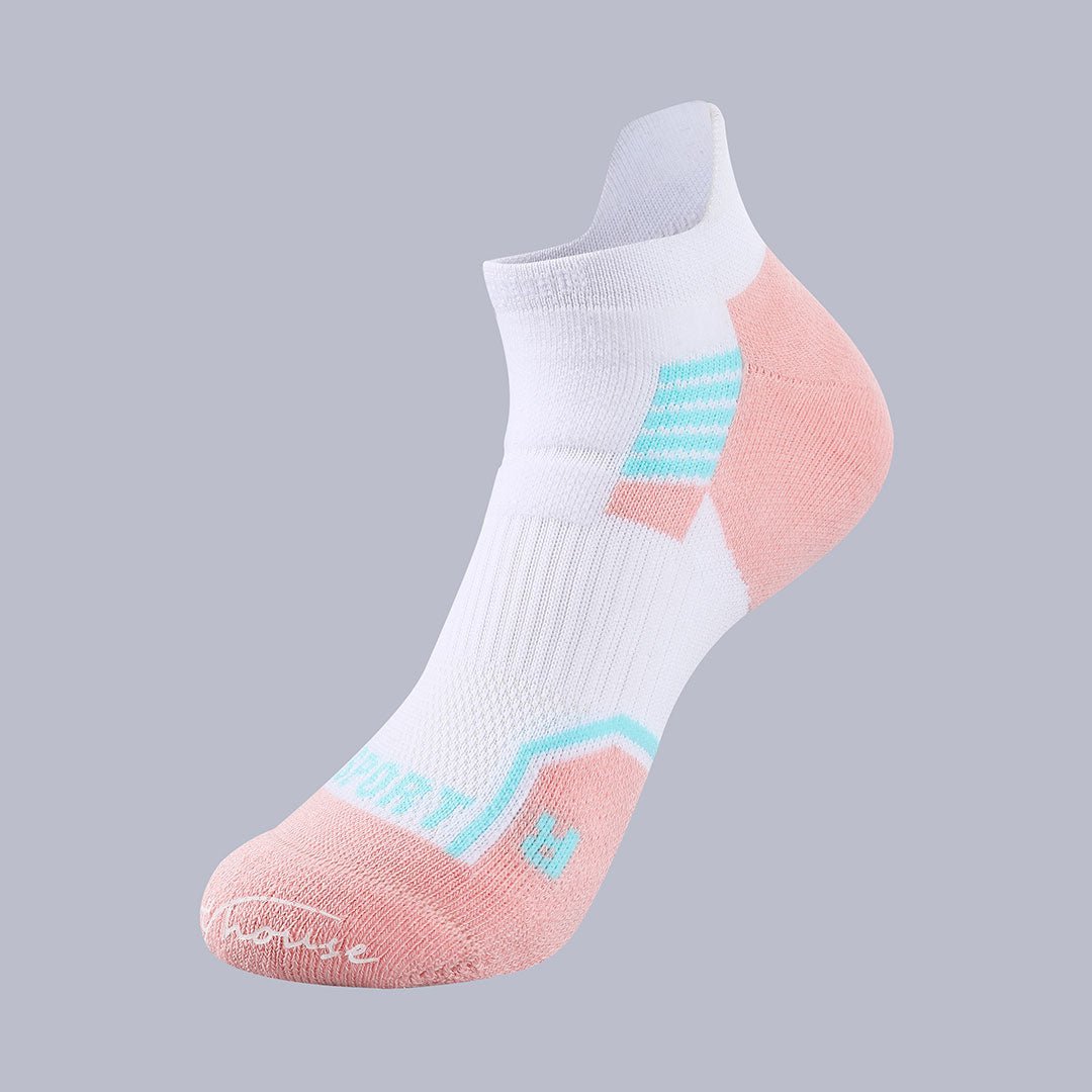 Calcetines deportivos técnicos cortos de compresión. Anatómicos sin costuras anti hongos, color Rosa-Kylie Crazy