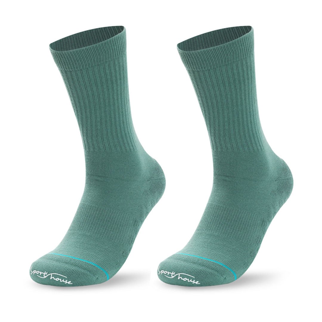 Calcetines deportivos técnicos de compresión, media caña. Anatómicos sin costuras anti hongos, color Verde-Kylie Crazy