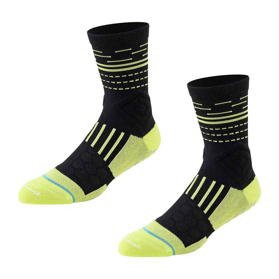 Calcetines deportivos antideslizamiento para hombre con acolchado tecnico por zonas y ajustes sin costuras, negros-Kylie Crazy