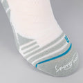 Calcetines para ciclismo blancos de hombre con acolchado técnico por zonas y ajustes sin costuras.-Kylie Crazy