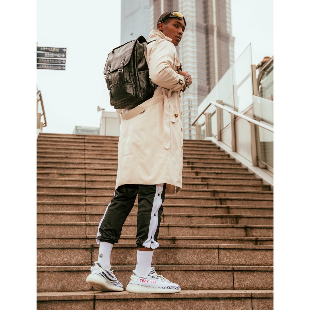 Calcetines para ciclismo blancos de hombre con acolchado técnico por zonas y ajustes sin costuras.-Kylie Crazy