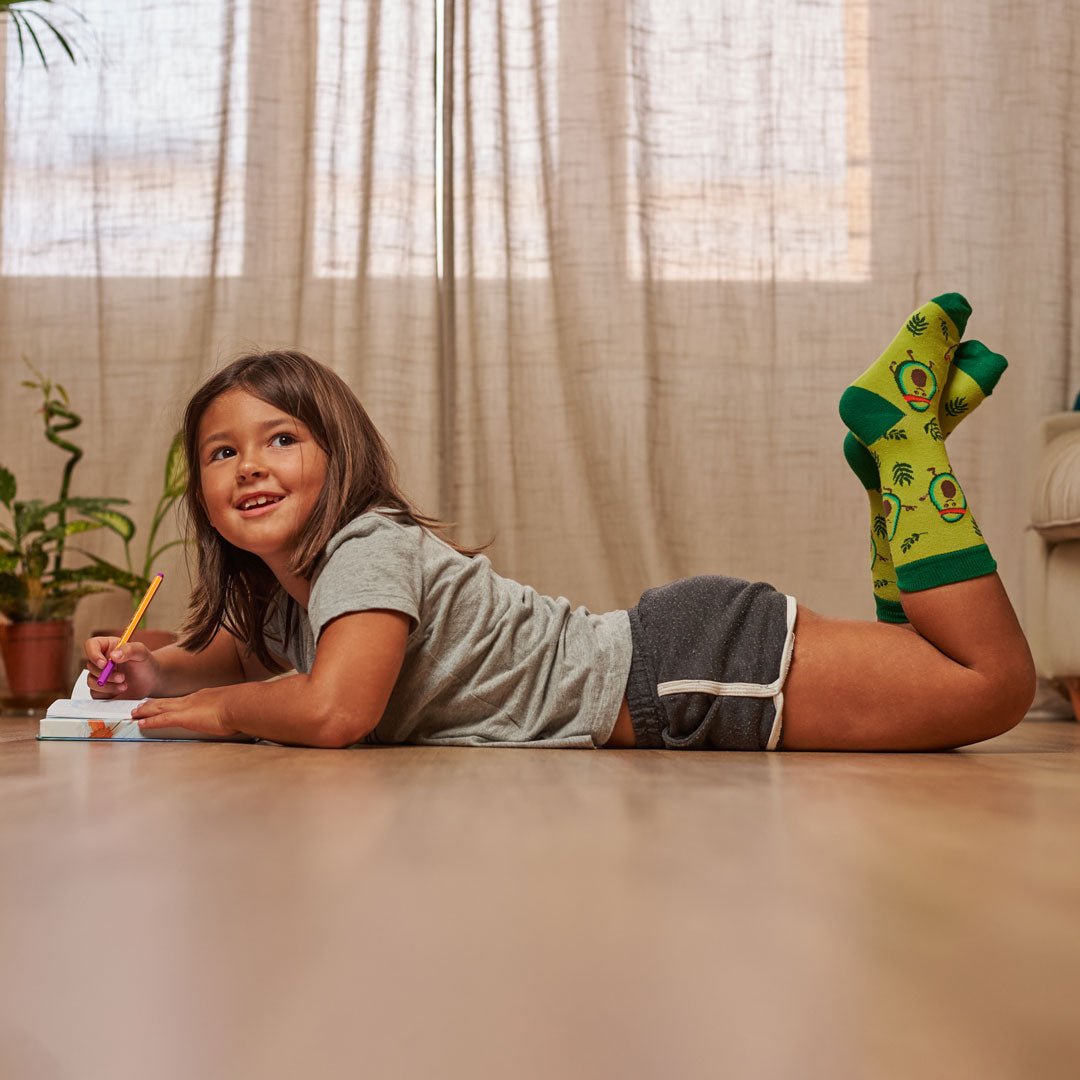 Calcetines divertidos de algodón para niño, resistentes y originales "Aguacate"-Kylie Crazy