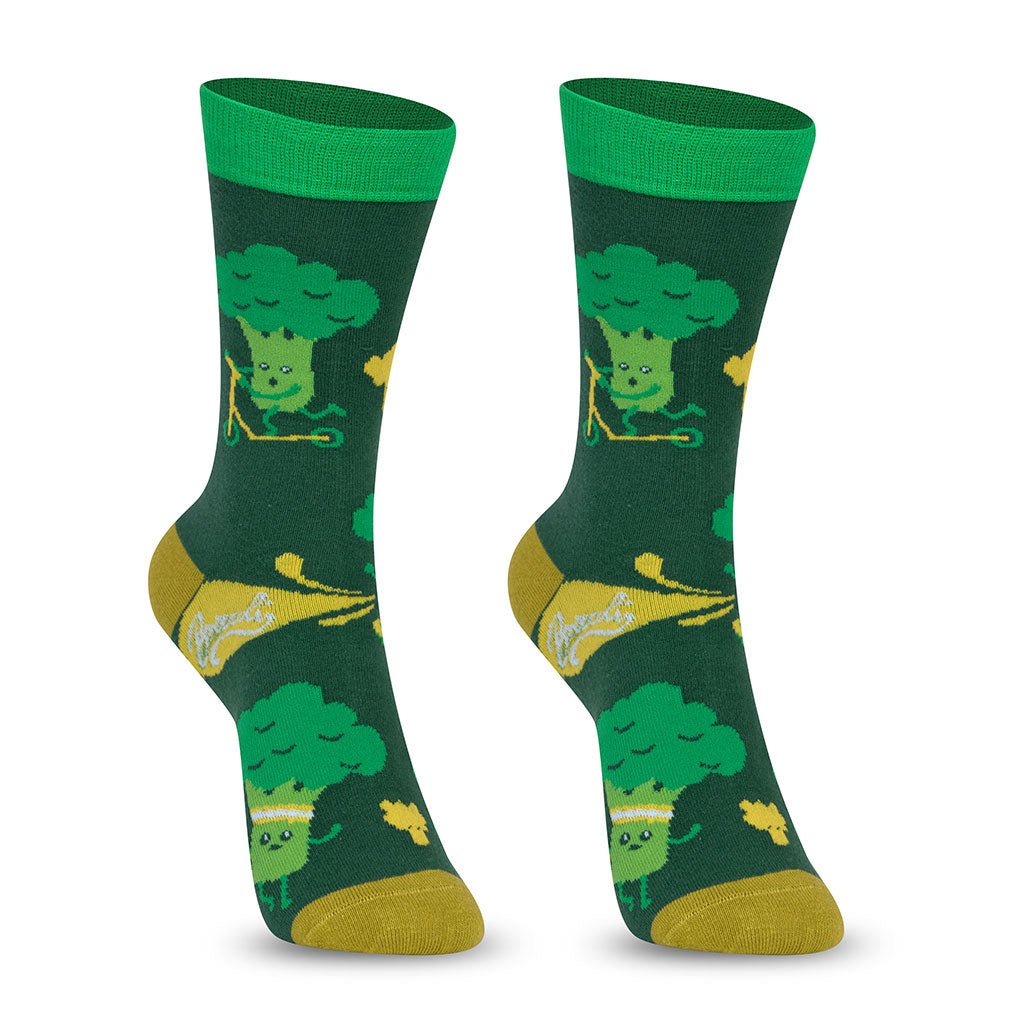 Calcetines divertidos de algodón para niño, resistentes y originales "Brocoli"-Kylie Crazy