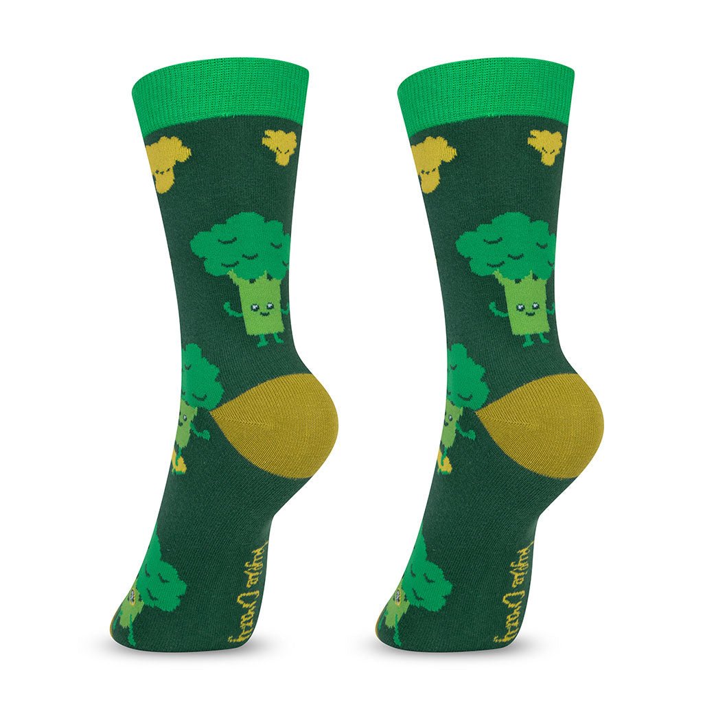 Calcetines divertidos de algodón para niño, resistentes y originales "Brocoli"-Kylie Crazy