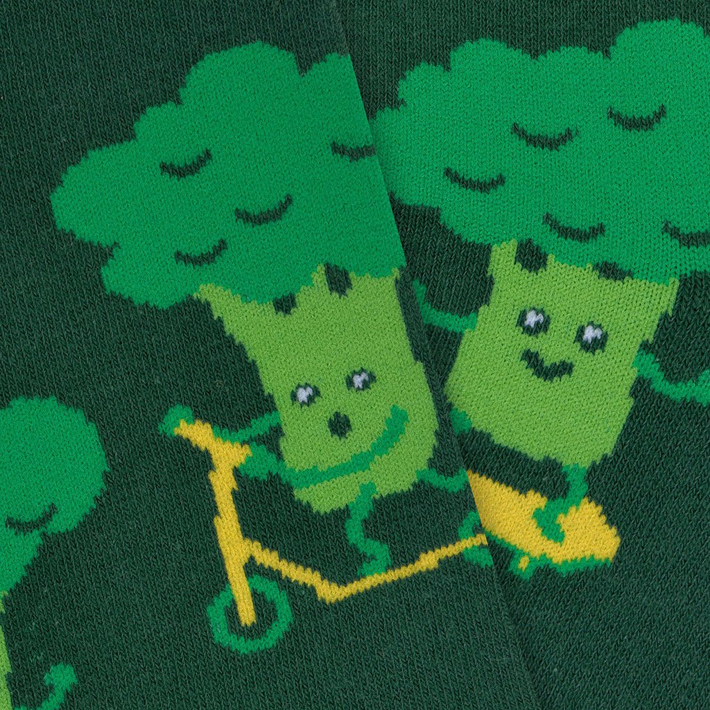 Calcetines divertidos de algodón para niño, resistentes y originales "Brocoli"-Kylie Crazy