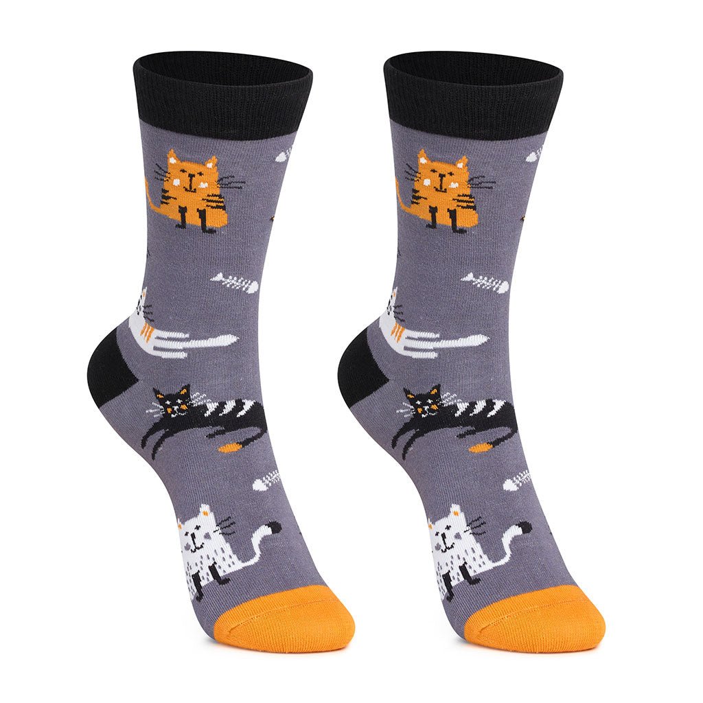 Calcetines divertidos de algodón para niños, resistentes y originales "Gatitos"-Kylie Crazy
