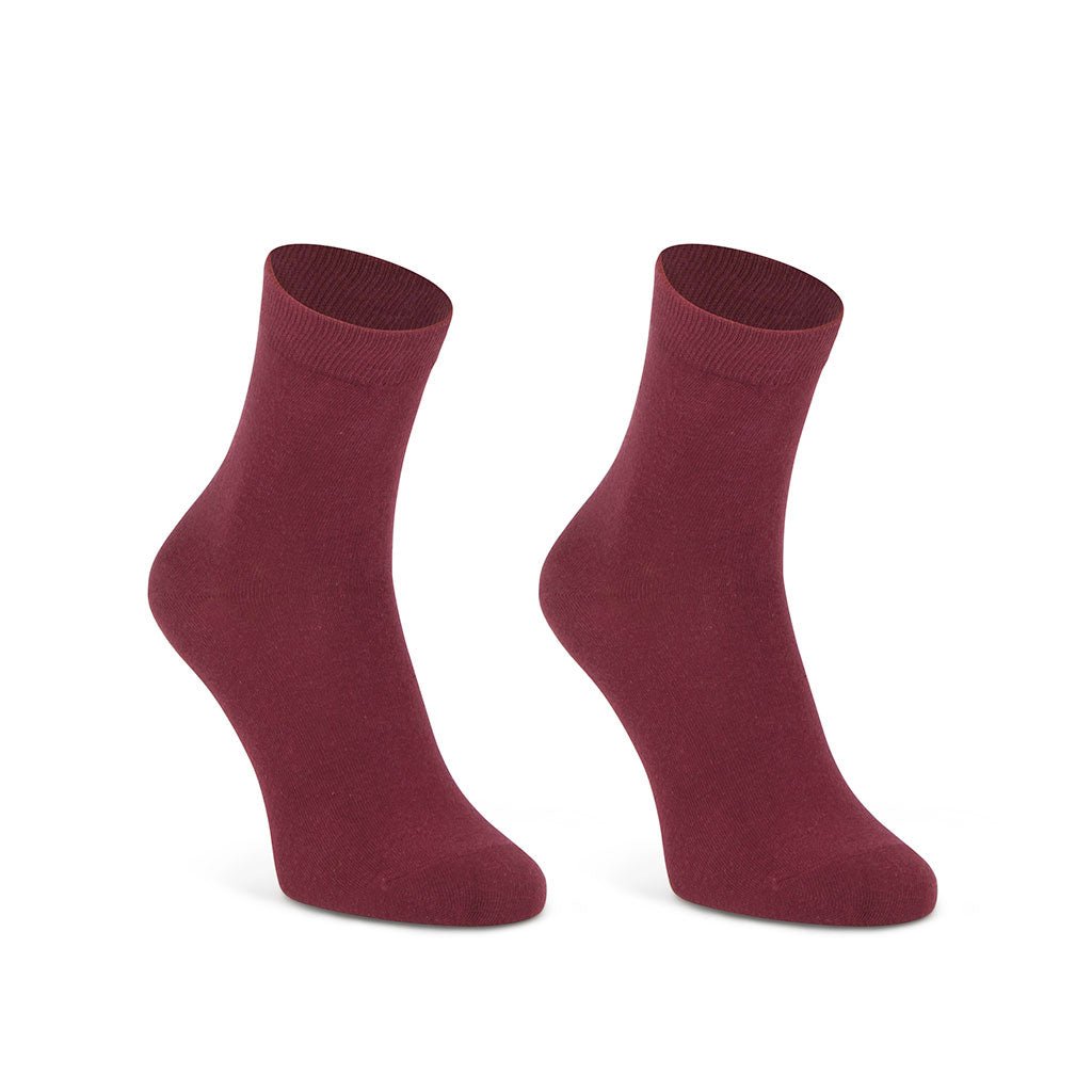 Calcetines colegiales granate cortos para niñ@-Kylie Crazy