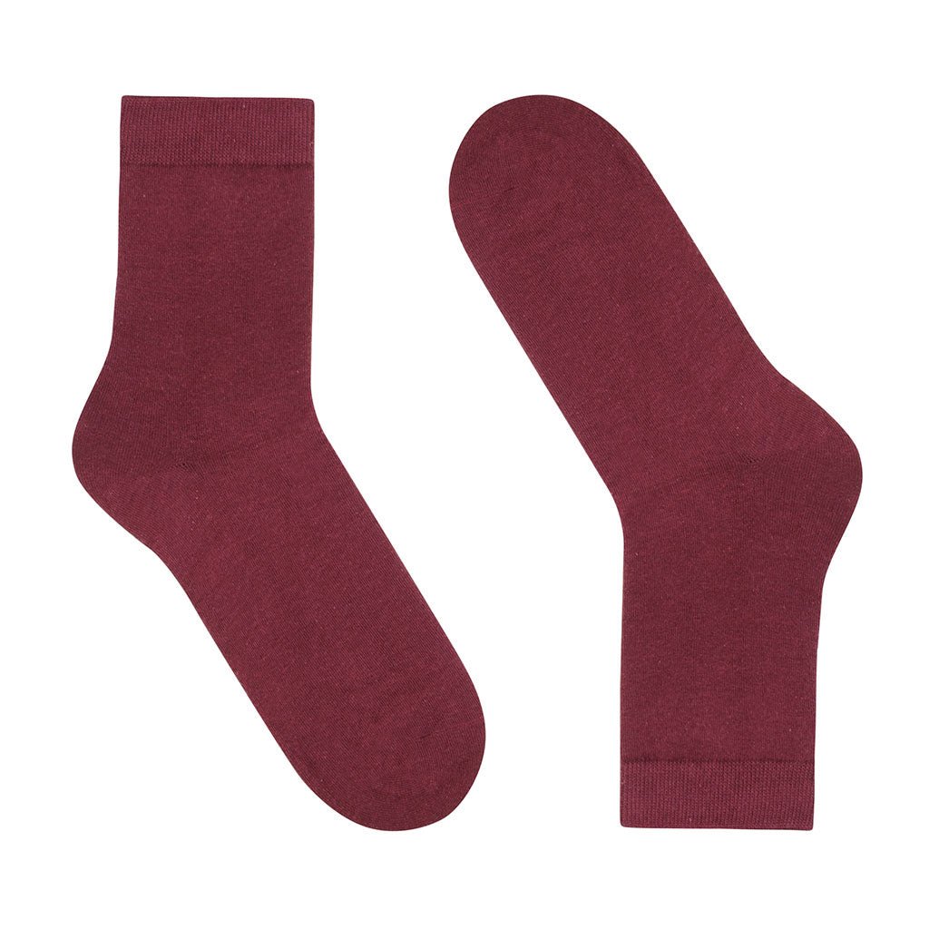 Calcetines colegiales granate cortos para niñ@-Kylie Crazy