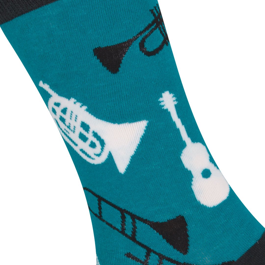 Calcetines largos de algodón, originales y divertidos, Blue Music-Kylie Crazy