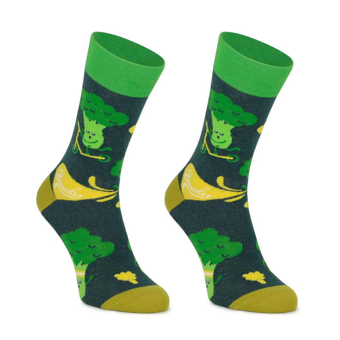 Calcetines largos de algodón, originales y divertidos, Brócoli-Kylie Crazy