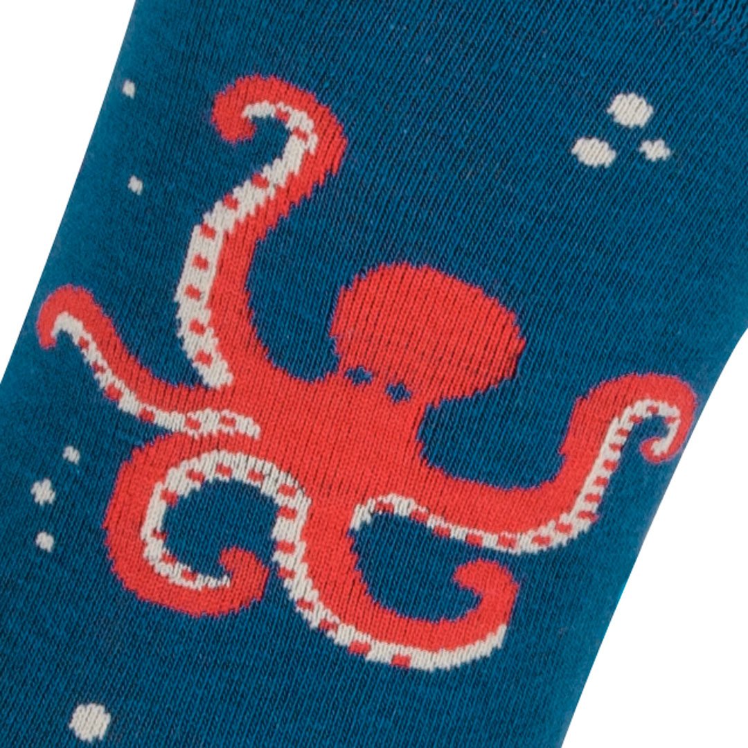 Calcetines divertidos de algodón, media-caña unisex, Pulpo-Kylie Crazy