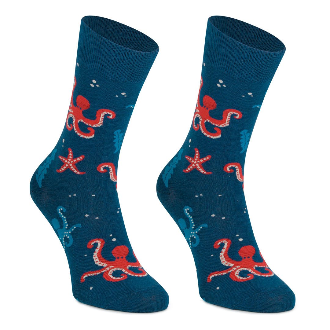 Calcetines divertidos de algodón, media-caña unisex, Pulpo-Kylie Crazy