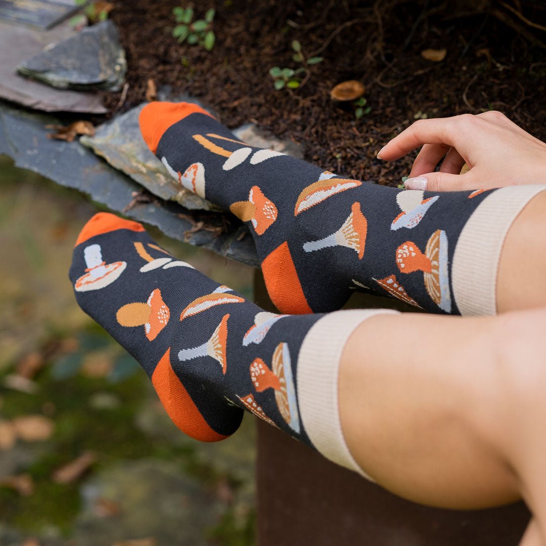 Calcetines largos de algodón, originales y divertidos, Setas-Kylie Crazy