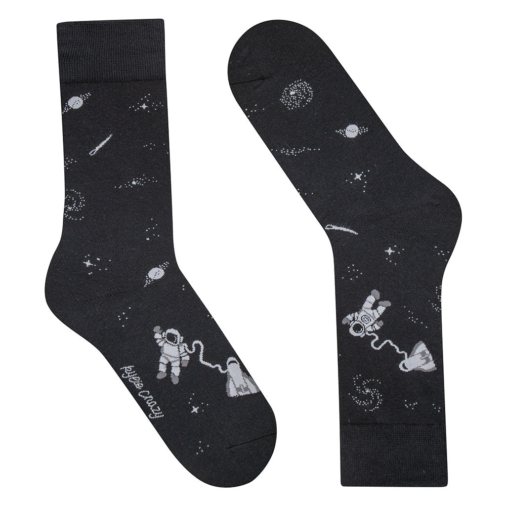 Calcetines media-caña de algodón, originales y divertidos, Astronauta-Kylie Crazy