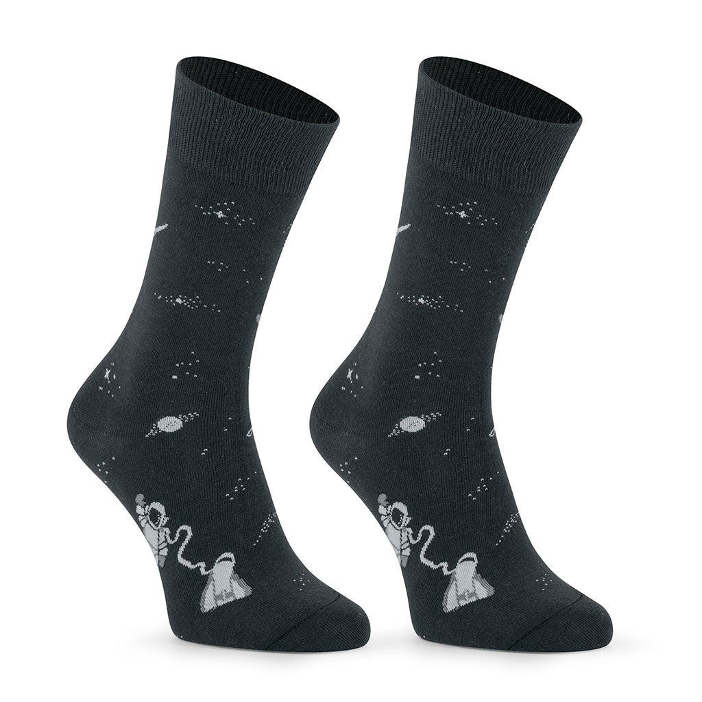 Calcetines media-caña de algodón, originales y divertidos, Astronauta-Kylie Crazy
