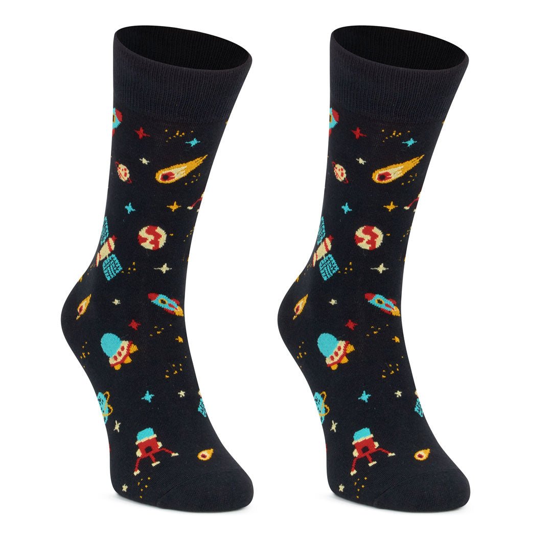 Calcetines Divertidos Pizza AGRIMONY - Algodón Estampados Graciosos | Talla Única Hombre Mujer