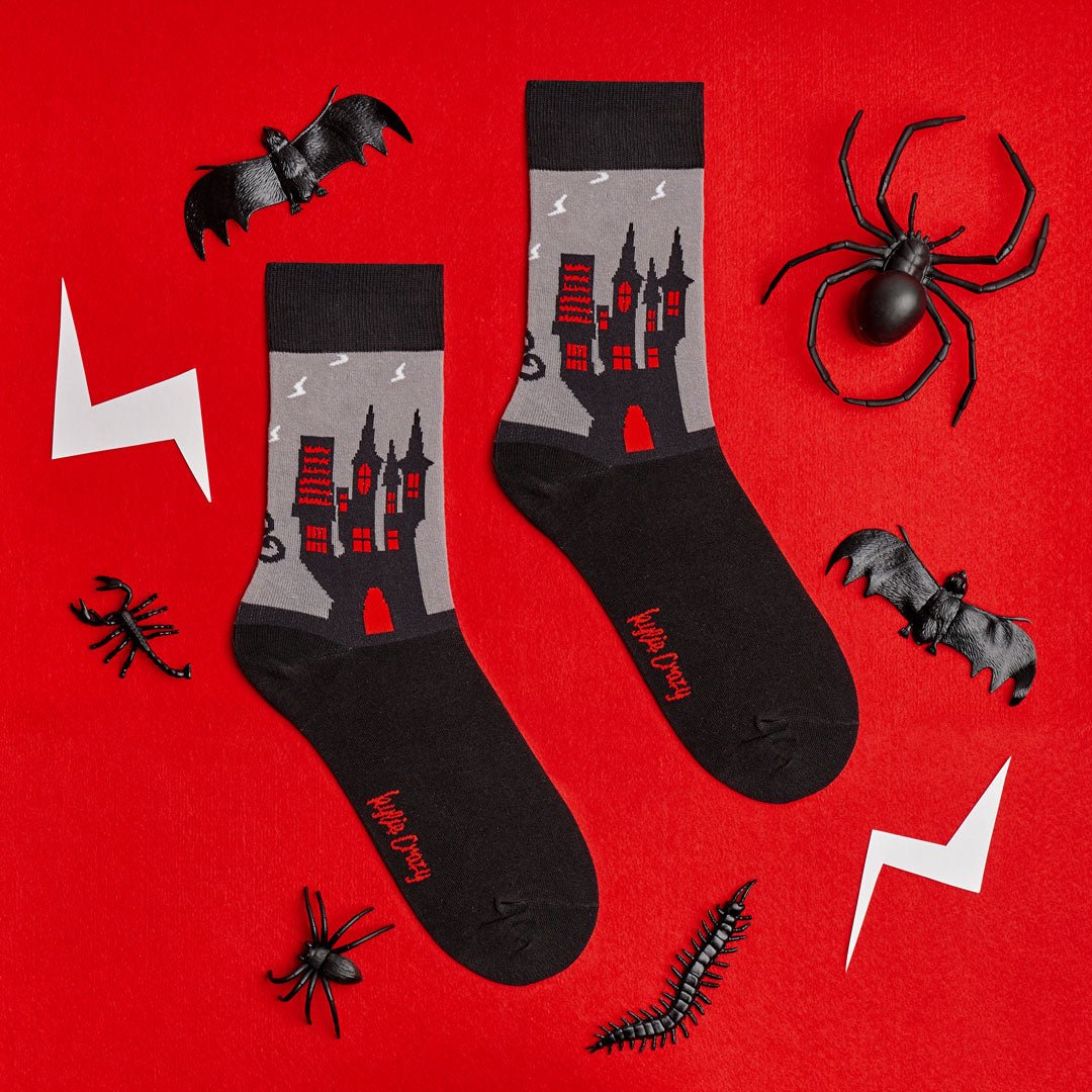 Calcetines media-caña de algodón, originales y divertidos, "Halloween"-Kylie Crazy