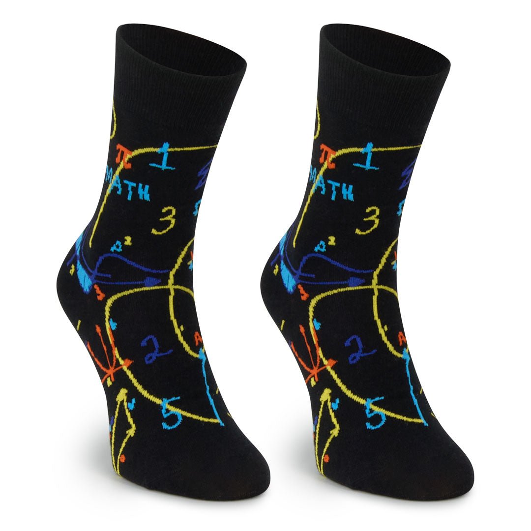 Calcetines media-caña de algodón, originales y divertidos, "Matemáticas"-Kylie Crazy
