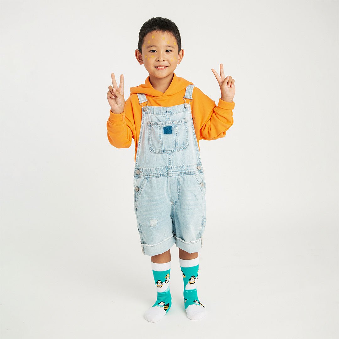 Calcetines divertidos de algodón para niño, resistentes y originales "Pingüino"-Kylie Crazy