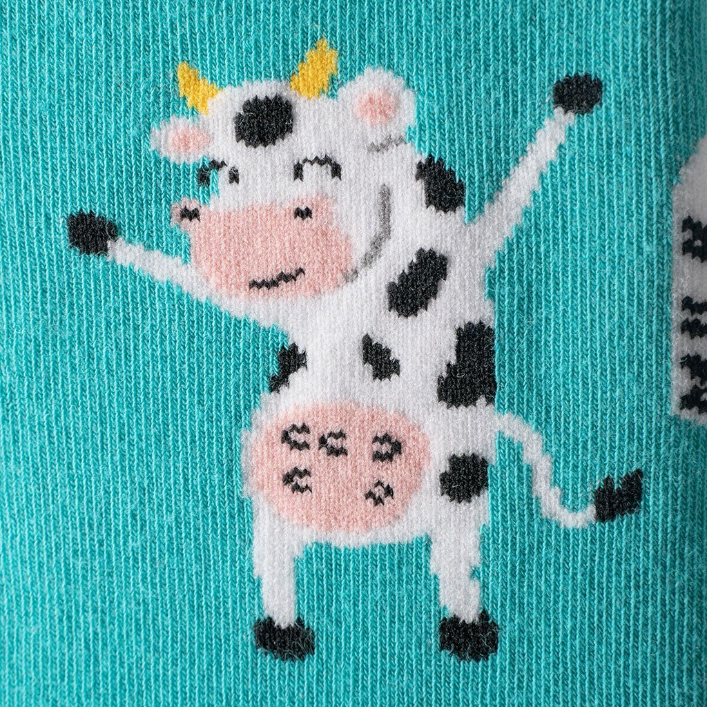 Calcetines divertidos de algodón para niño, resistentes y originales "Vaca"-Kylie Crazy