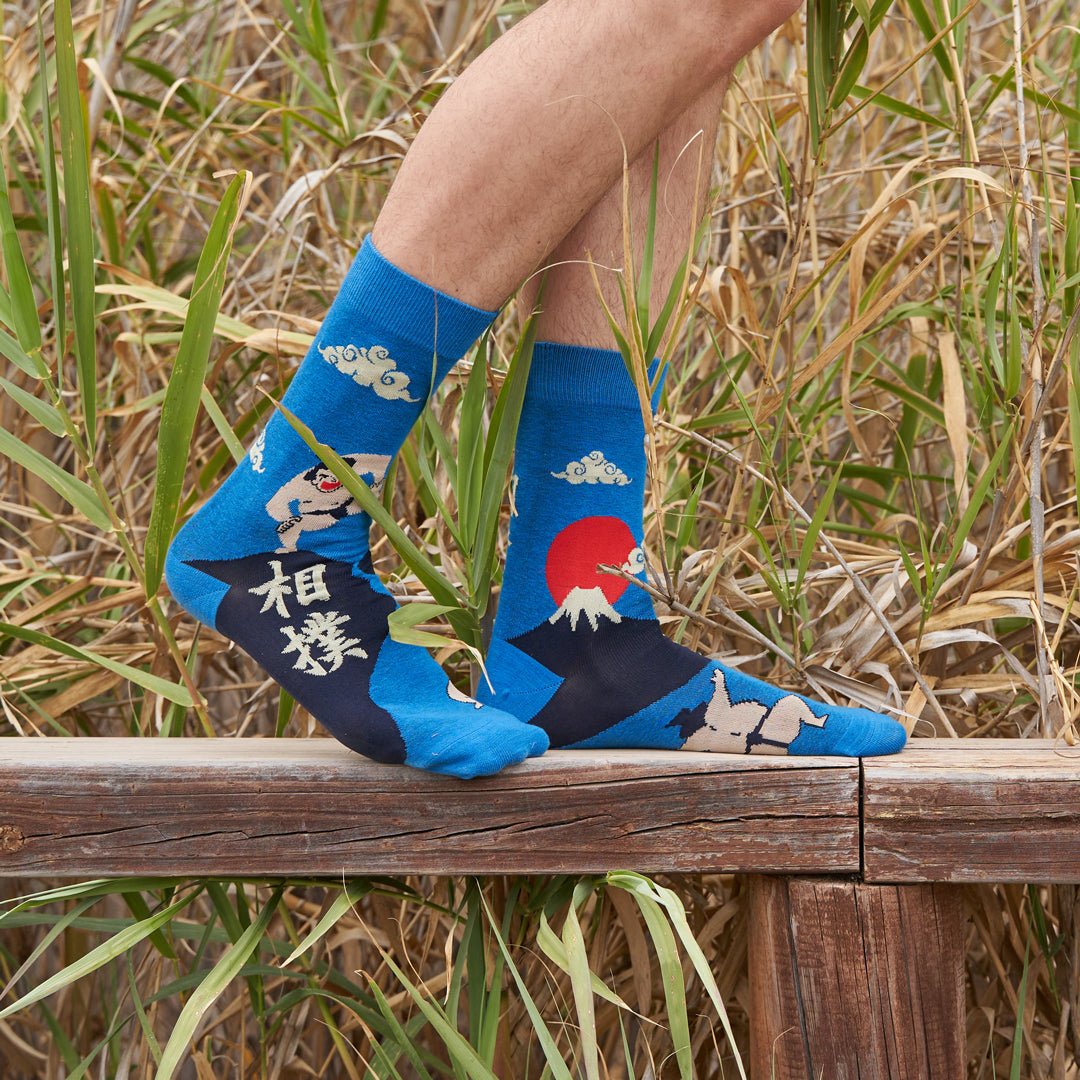 Calcetines sin costura y diseños desiguales de algodón, originales y divertidos, "SUMO"-Kylie Crazy