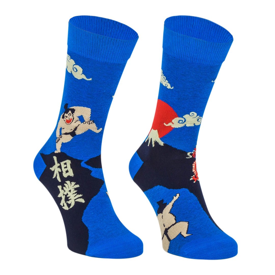 Calcetines sin costura y diseños desiguales de algodón, originales y divertidos, "SUMO"-Kylie Crazy