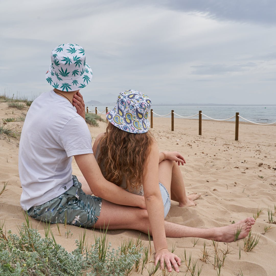 Gorro de pescador "Cachemir" reversible, bicolor y secado rápido. Unisex-Kylie Crazy