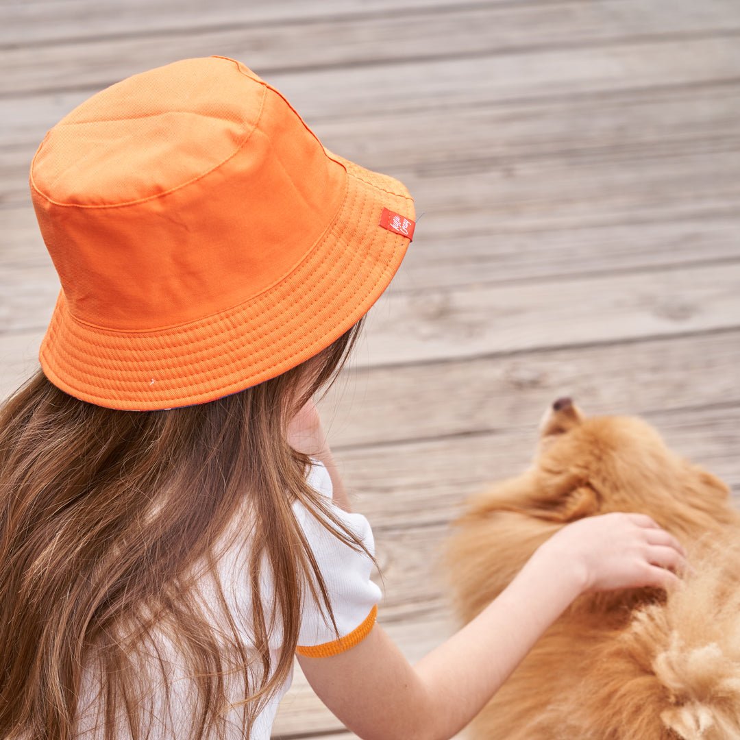 Gorro de pescador para niño, reversible, bicolor y secado rápido. "Búhos"-Kylie Crazy