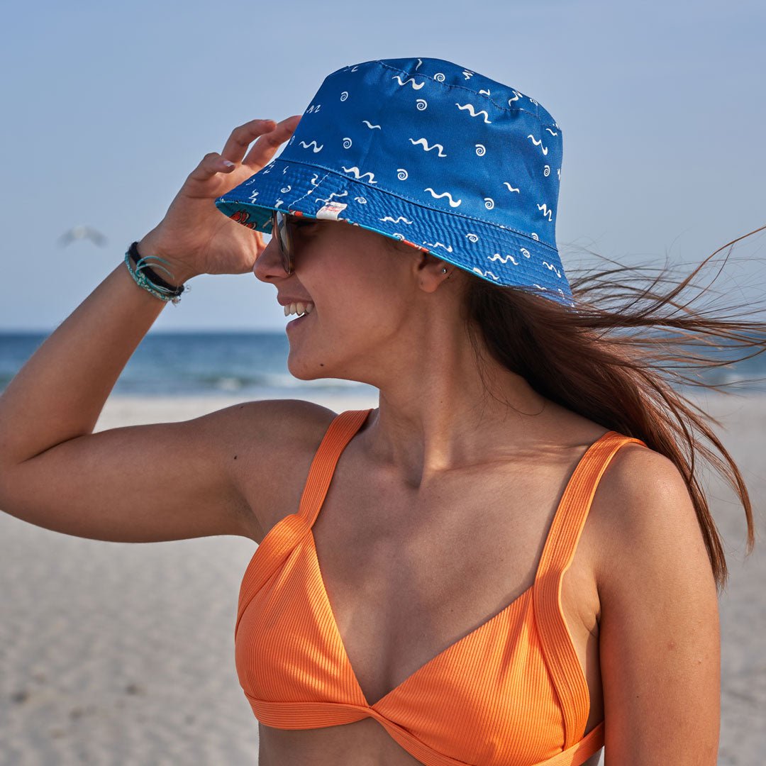 Gorro de pescador "Pez Payaso" reversible, bicolor y secado rápido.-Kylie Crazy