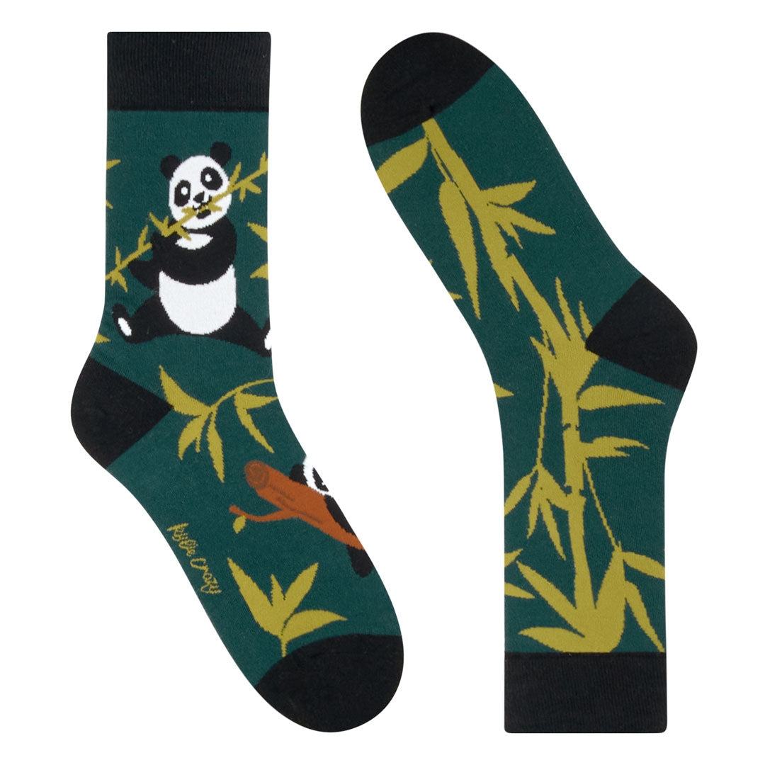 Calcetines sin costura, diseño desigual, originales y divertidos, "Panda"-Kylie Crazy