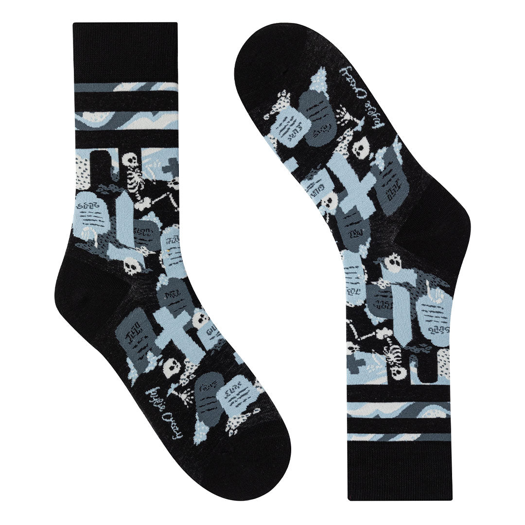 Calcetines divertidos de algodón "sin costuras". CALAVERAS - Kylie Crazy