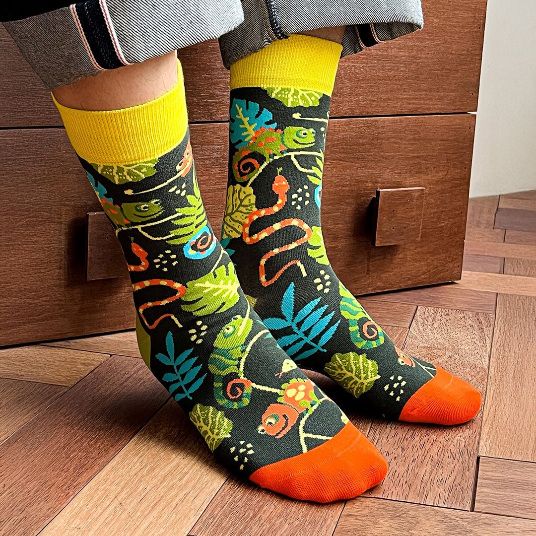 Calcetines divertidos de algodón "sin costuras". CAMALEON - Kylie Crazy
