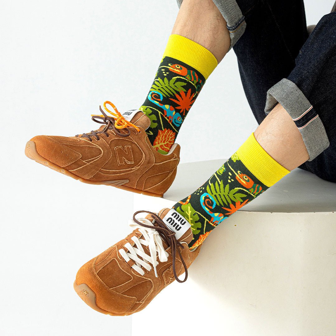 Calcetines divertidos de algodón "sin costuras". CAMALEON - Kylie Crazy