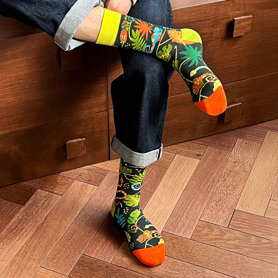 Calcetines divertidos de algodón "sin costuras". CAMALEON - Kylie Crazy
