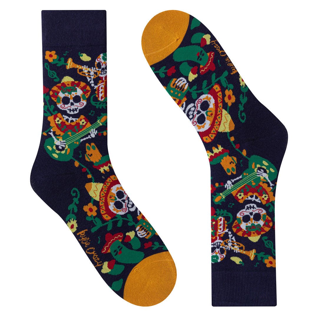 Calcetines divertidos de algodón "sin costuras". CATRINA MARIACHI - Kylie Crazy
