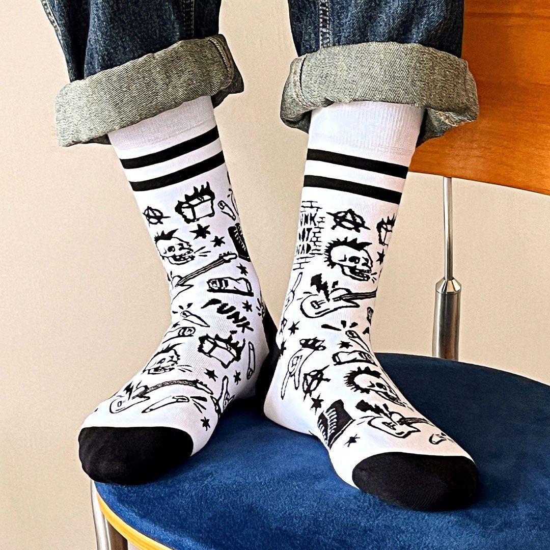 Calcetines divertidos de algodón "sin costuras". PUNK - Kylie Crazy