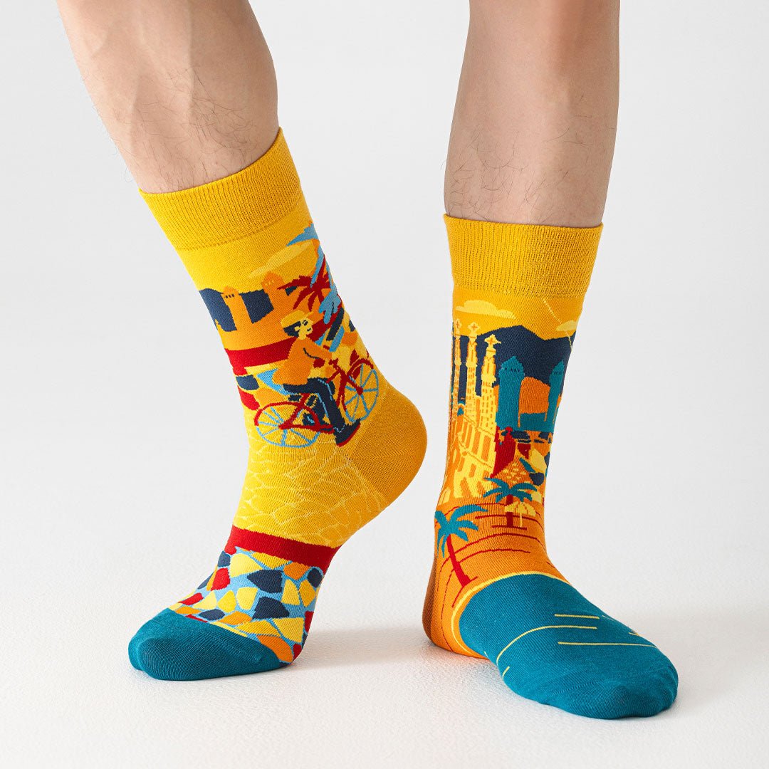 Calcetines divertidos de algodón "sin costuras". SAGRADA FAMILIA - Kylie Crazy