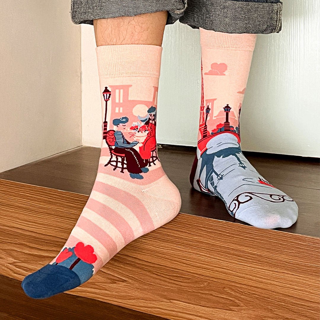 Calcetines divertidos de algodón "sin costuras". TORRE EIFFEL - Kylie Crazy