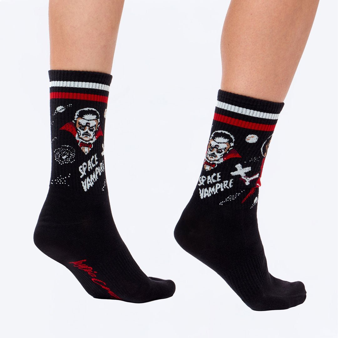 Calcetines divertidos de algodón "sin costuras". Vampiro espacial - Kylie Crazy