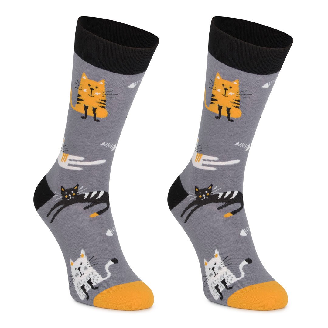 Calcetines largos de algodón, originales y divertidos, Gatos-Kylie Crazy